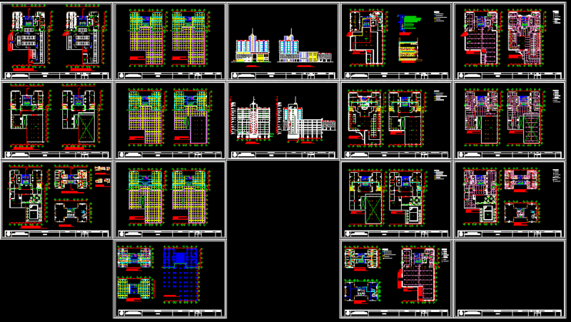Highrise Convention Hotel DWG Block for AutoCAD