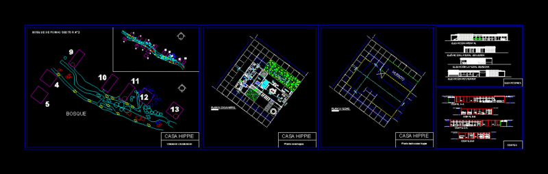 Hippie House DWG Block for AutoCAD
