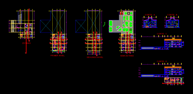 Historical Museum DWG Section for AutoCAD