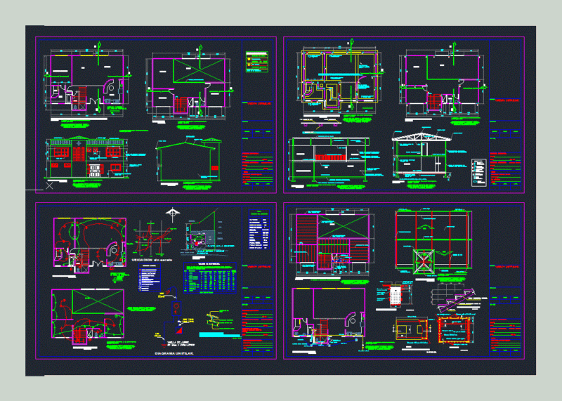 Home 2 Levels DWG Plan for AutoCAD