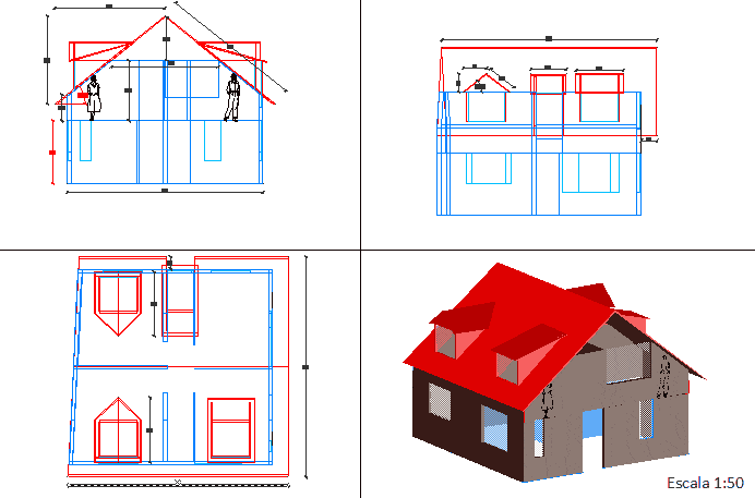 Проекция здания в чертежах