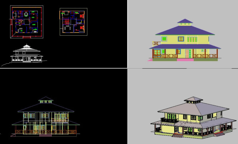 Home 3D DWG Model for AutoCAD