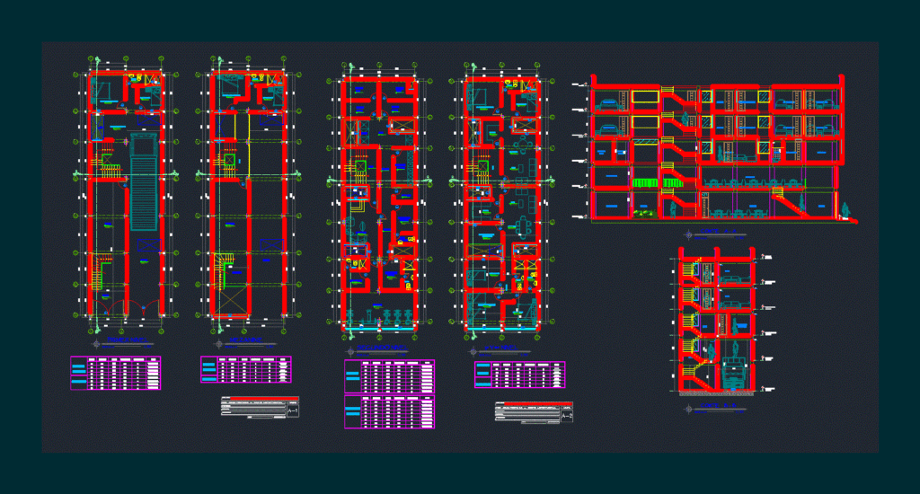 Home – Family House – Commerce DWG Block for AutoCAD