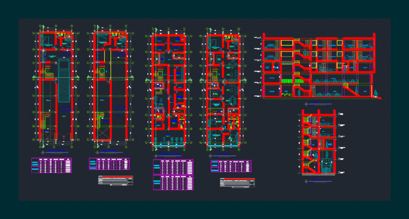 Home – Family House – Commerce DWG Block for AutoCAD