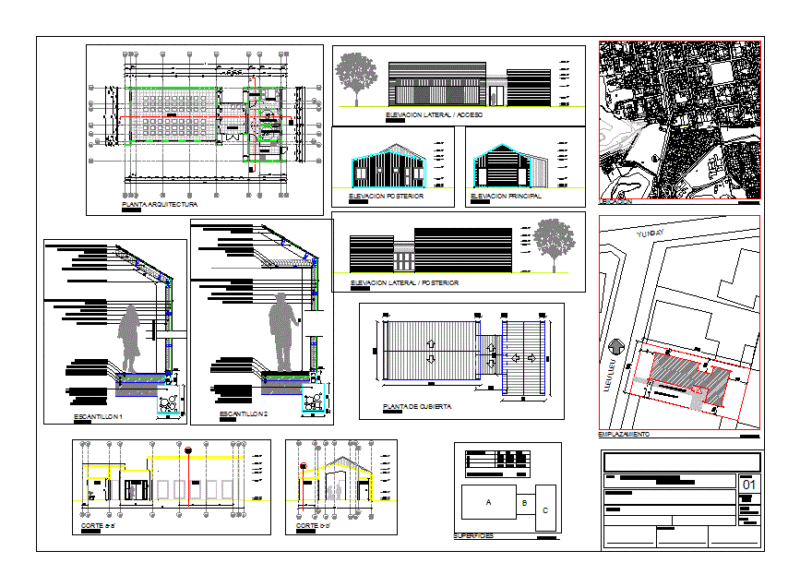 Home Community DWG Block for AutoCAD
