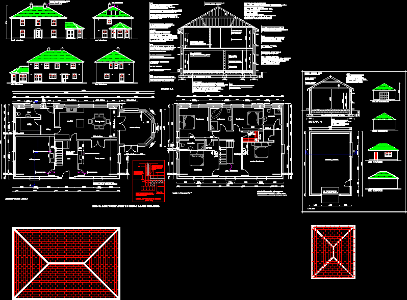 Проект деревянного дома dwg