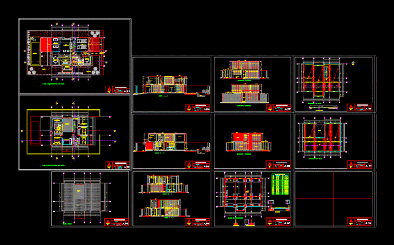 Home DWG Block for AutoCAD