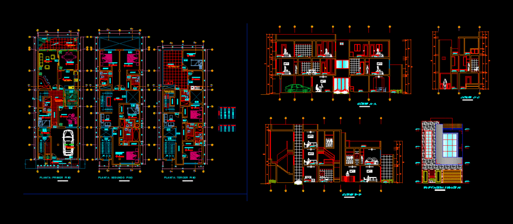 Home DWG Block for AutoCAD