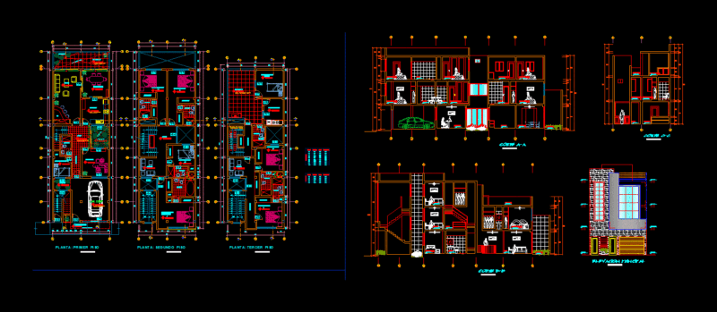 Home DWG Block for AutoCAD