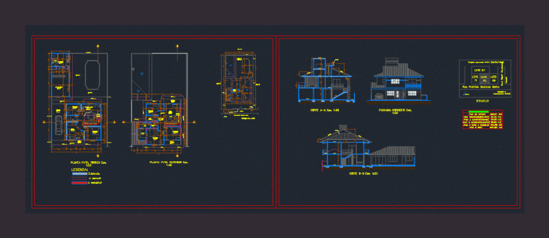 Home DWG Block for AutoCAD