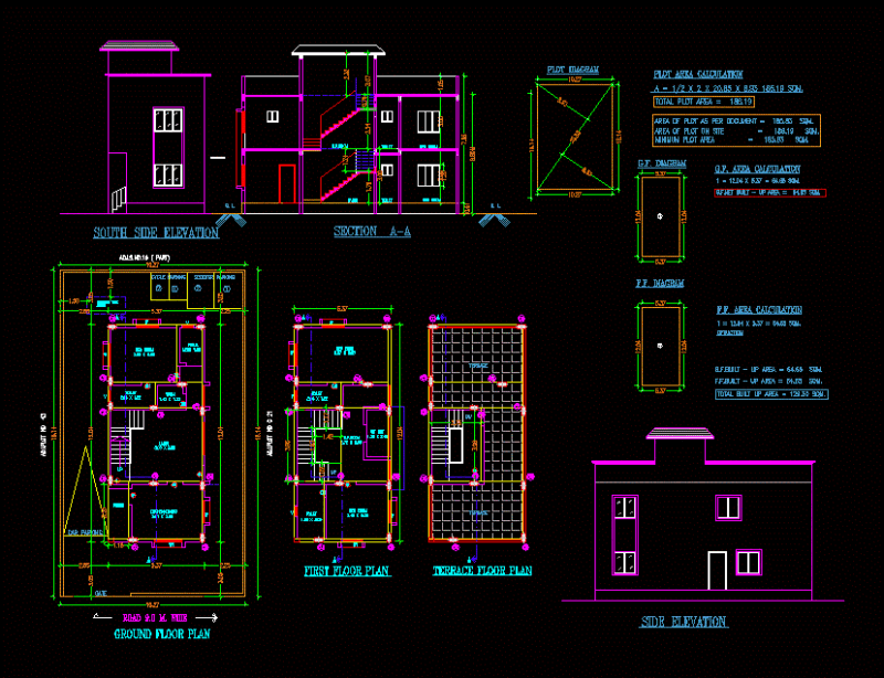 Home DWG Block for AutoCAD