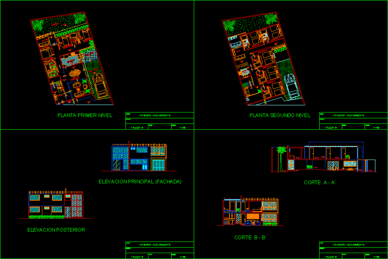 Home DWG Block for AutoCAD