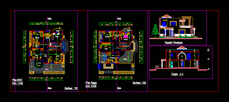 Home DWG Block for AutoCAD