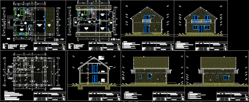 Home DWG Block for AutoCAD