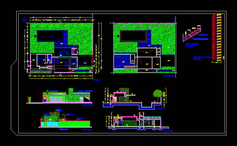 Home DWG Block for AutoCAD