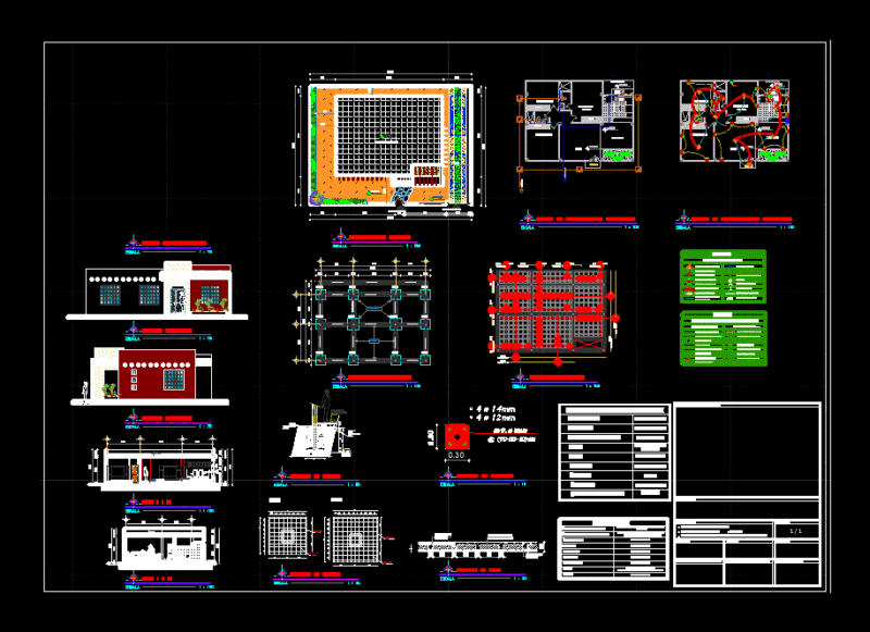 Home DWG Block for AutoCAD