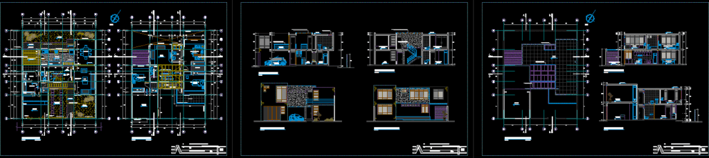 Home DWG Block for AutoCAD