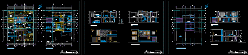 Home DWG Block for AutoCAD