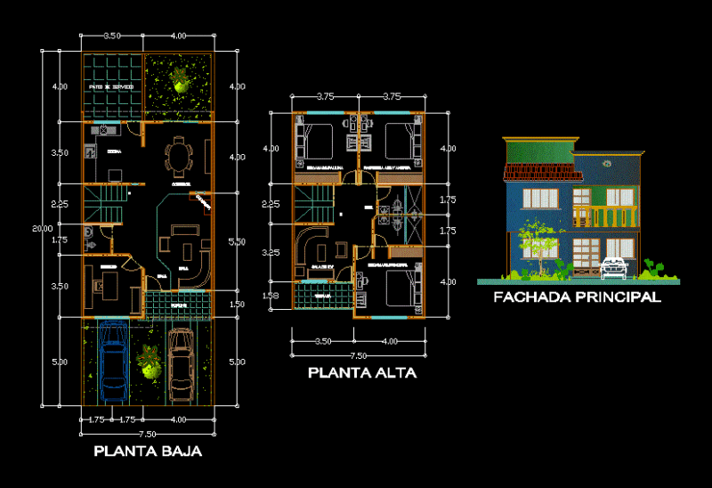 Home 2D DWG Plan for AutoCAD