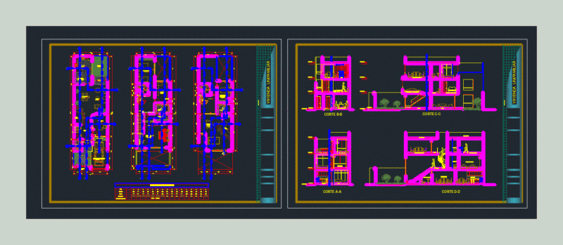 Home DWG Block for AutoCAD