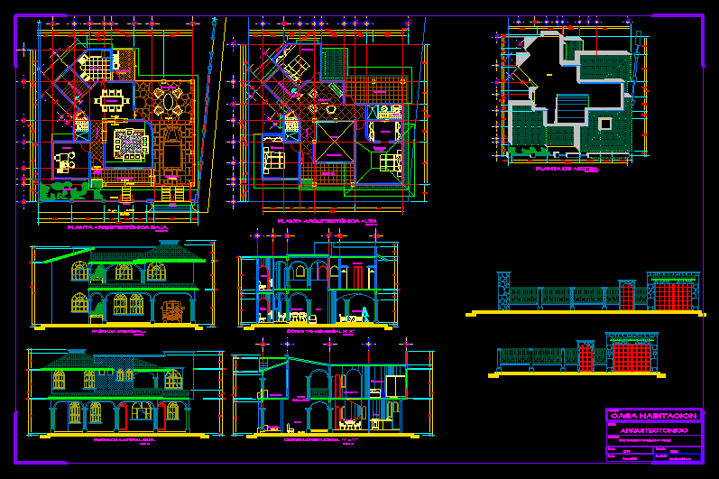 autocad house dwg project download