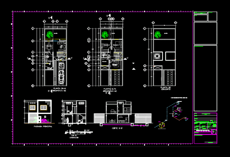Homes Social Interres DWG Block for AutoCAD
