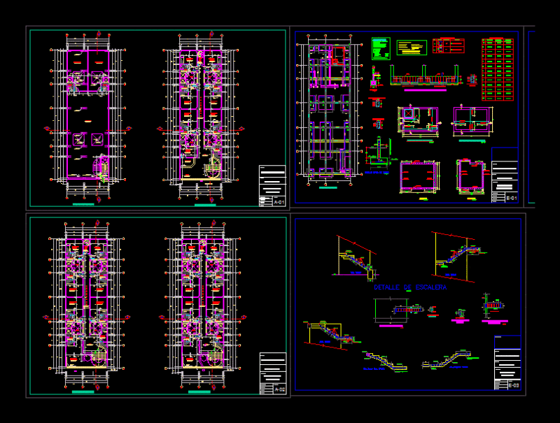 Hostal DWG Section for AutoCAD