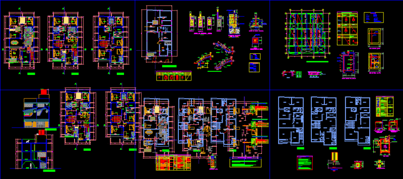 Hostal DWG Section for AutoCAD