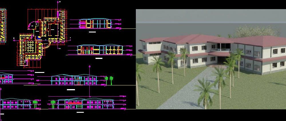 Hostel Plan And Elevation DWG Plan for AutoCAD • Designs CAD