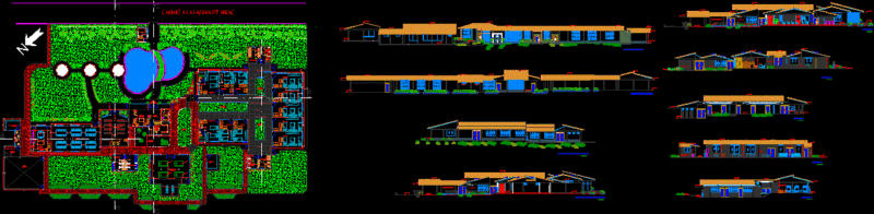 Hostel Wilcahuin DWG Plan for AutoCAD