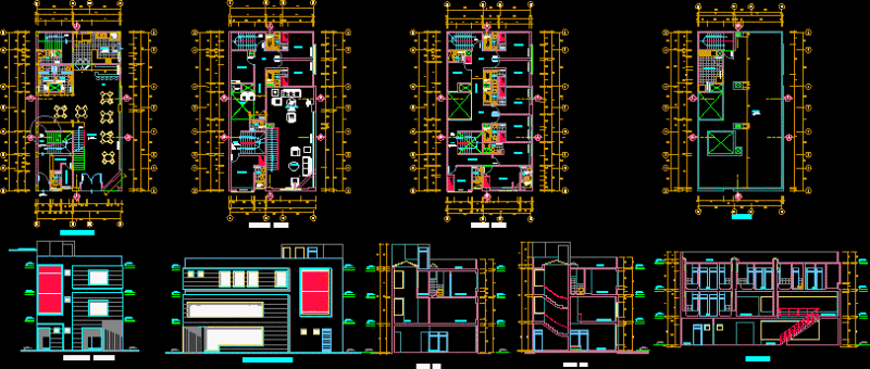 Hosting 45 DWG Full Project for AutoCAD