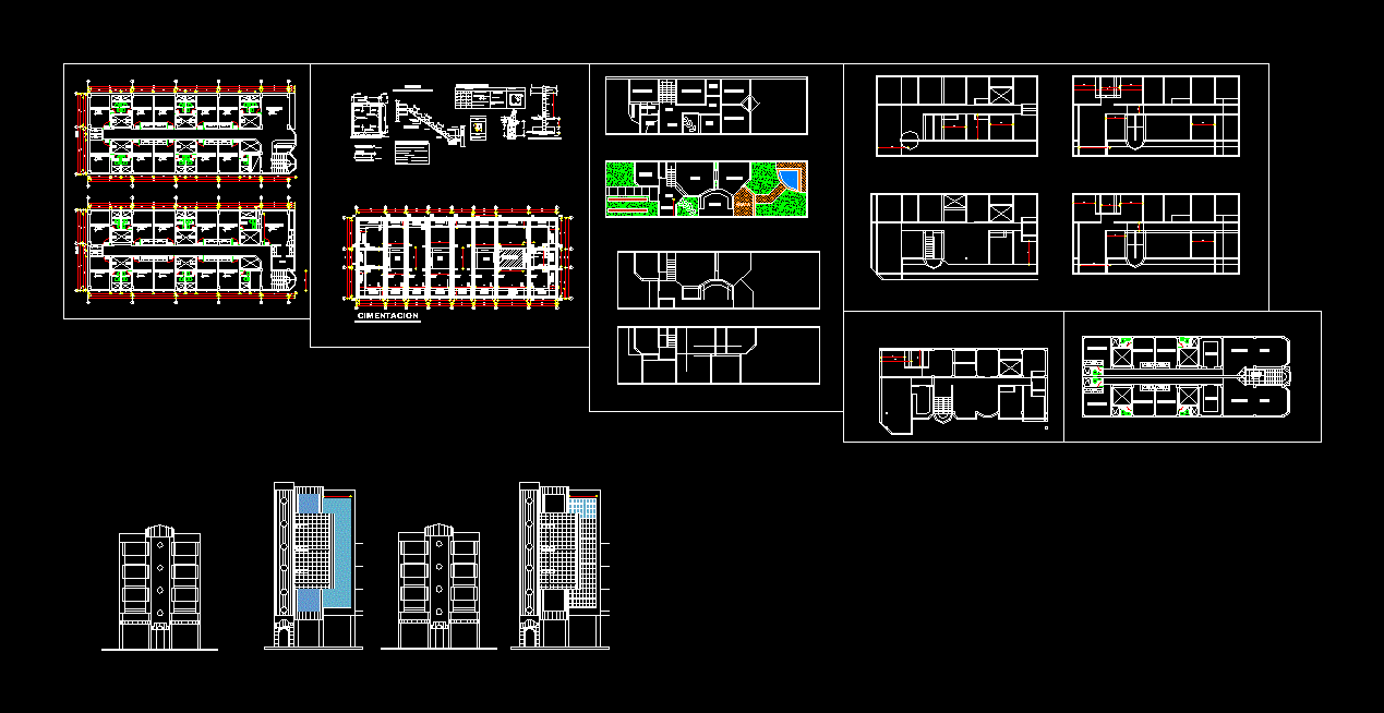 План гостиницы dwg