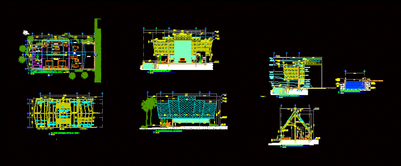 Hotel 2D DWG Section for AutoCAD