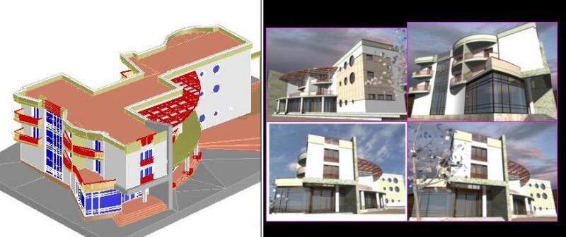 Hotel 3 Floors DWG Section for AutoCAD