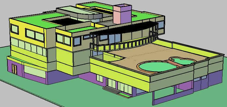 Hotel 3 Stars 3D DWG Model for AutoCAD