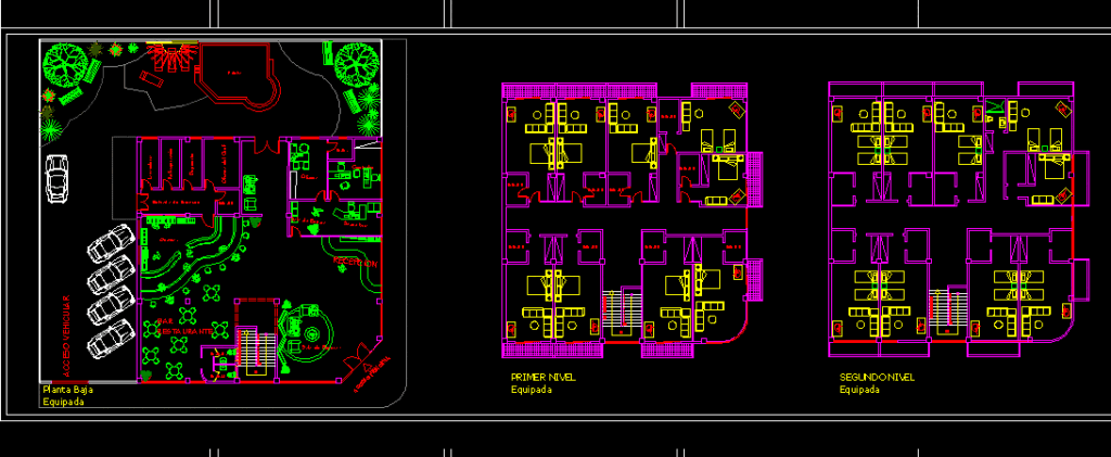 Hotel 3 Stars DWG Plan for AutoCAD