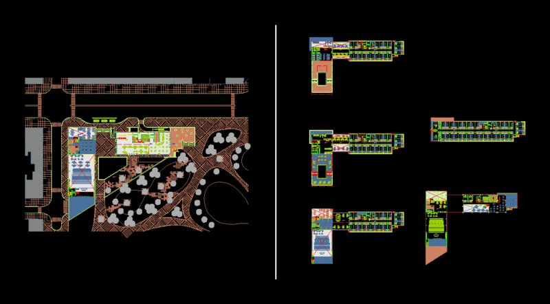 Hotel 400 Rooms DWG Block for AutoCAD