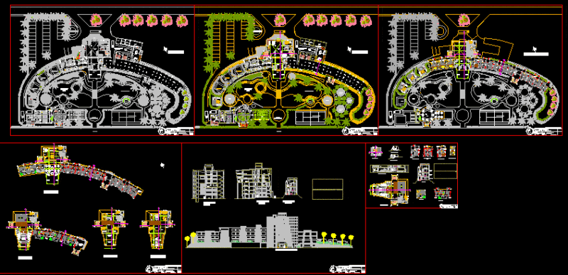 Hotel 4 Stars DWG Block for AutoCAD