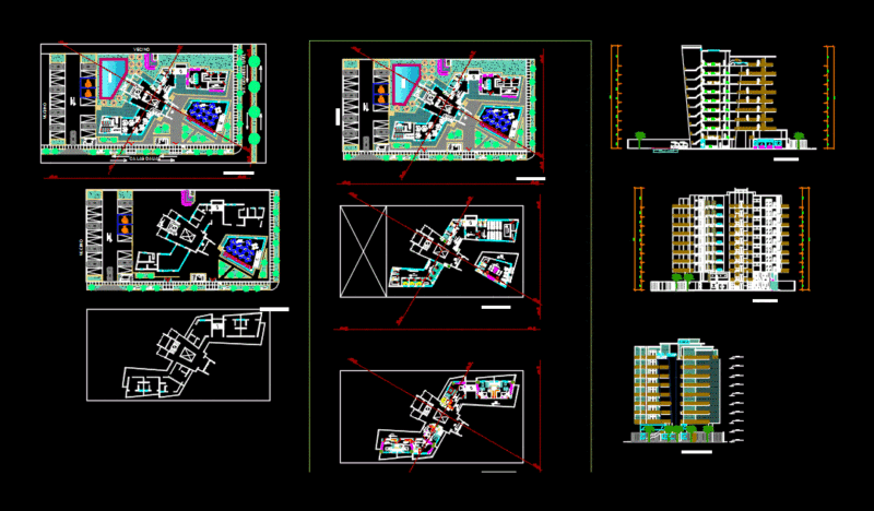 Hotel 4 Stars DWG Block for AutoCAD
