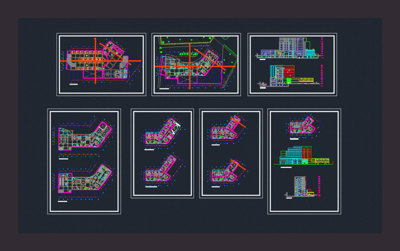 Hotel 4 Stars DWG Block for AutoCAD