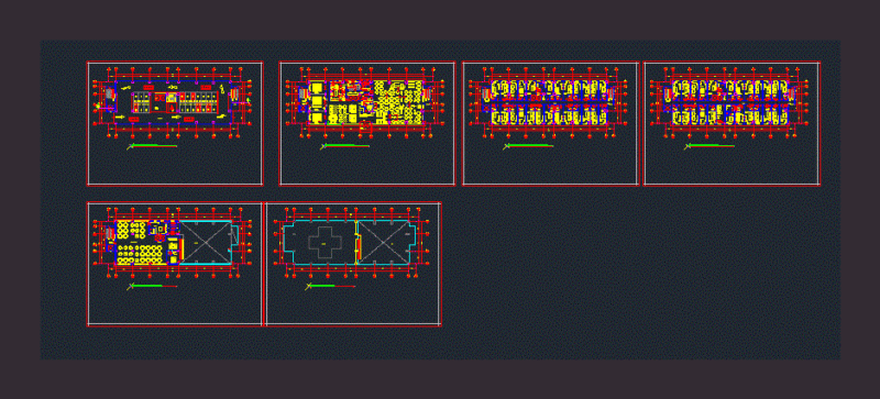 Hotel 5 Levels DWG Block for AutoCAD