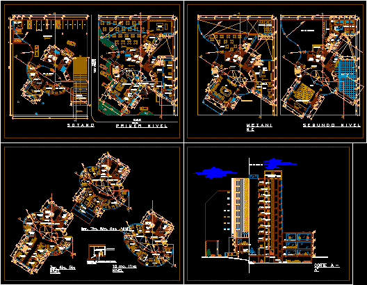 Hotel Four Stars Dwg Elevation For Autocad • Designs Cad