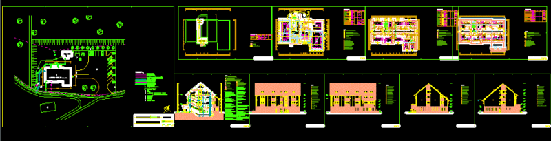Hotel, Motel, Lodging Hotel 2D  DWG Plan for AutoCAD