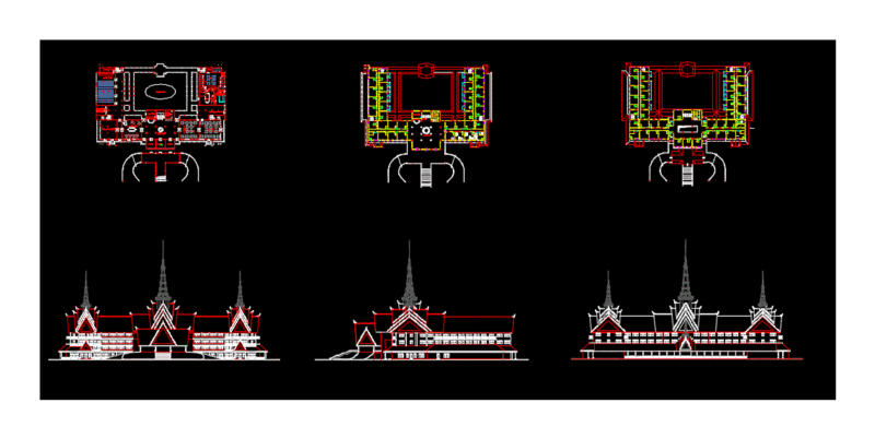 Hotel Architecture Rufous 2D DWG Elevation for AutoCAD