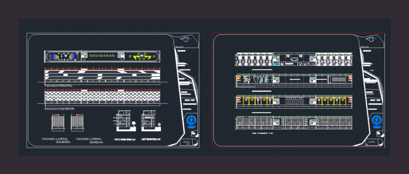 Hotel Building; Commerce DWG Block for AutoCAD