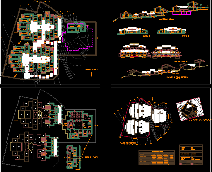 План гостиницы dwg