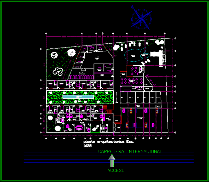 Hotel DWG Block for AutoCAD