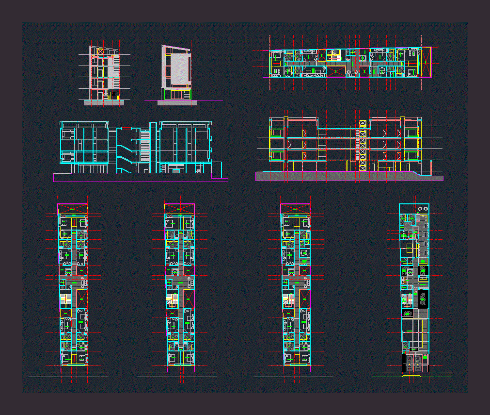 План гостиницы dwg