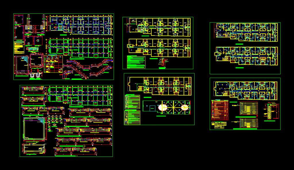 Hotel DWG Block for AutoCAD