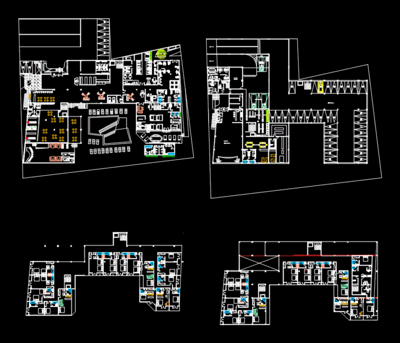 Hotel DWG Block for AutoCAD